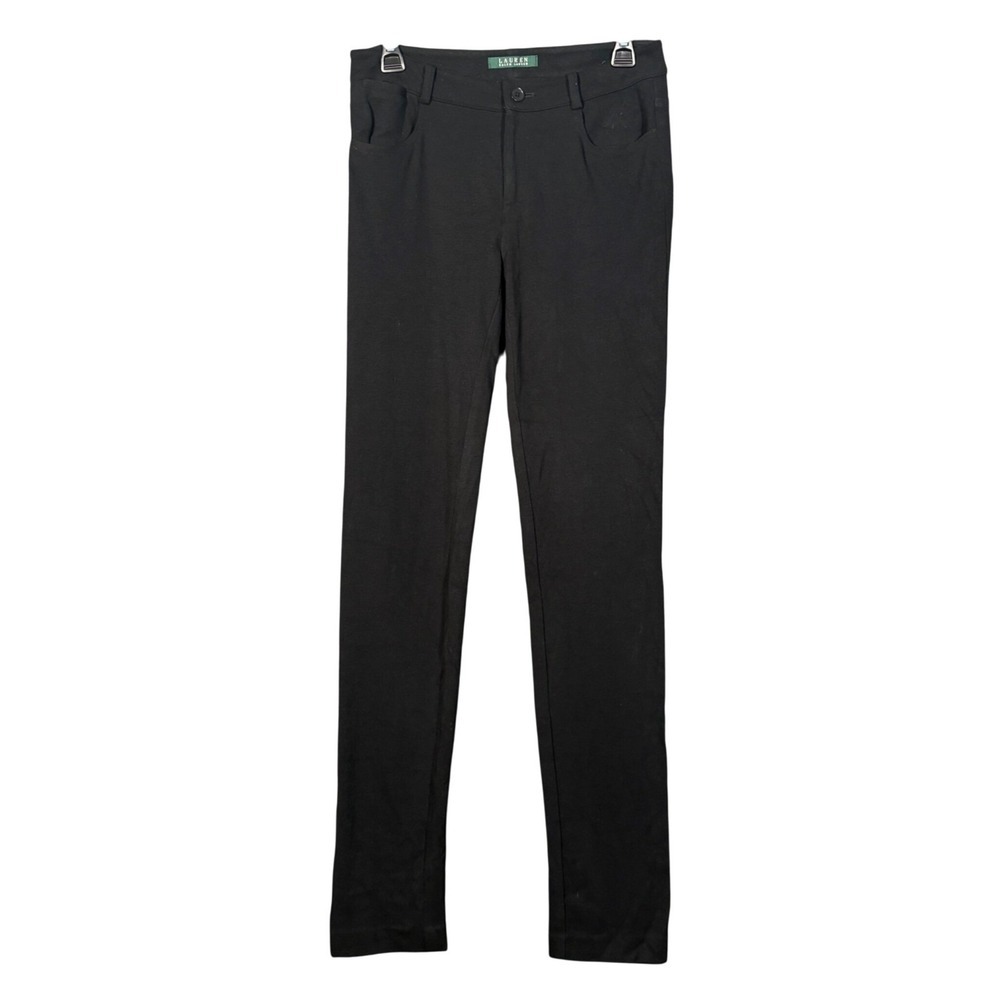 Lauren Ralph Lauren Womens Black Skinny Leg Stretch Trousers Pants Size 2